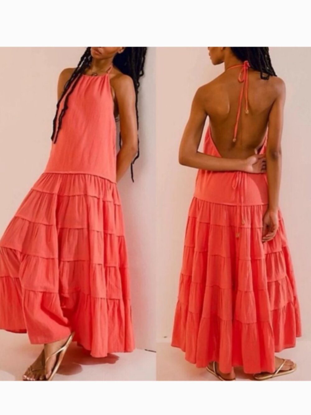 NWOT Free People Somewhere Sunny Drop-waist Maxi Dress (pls read no price tag)
